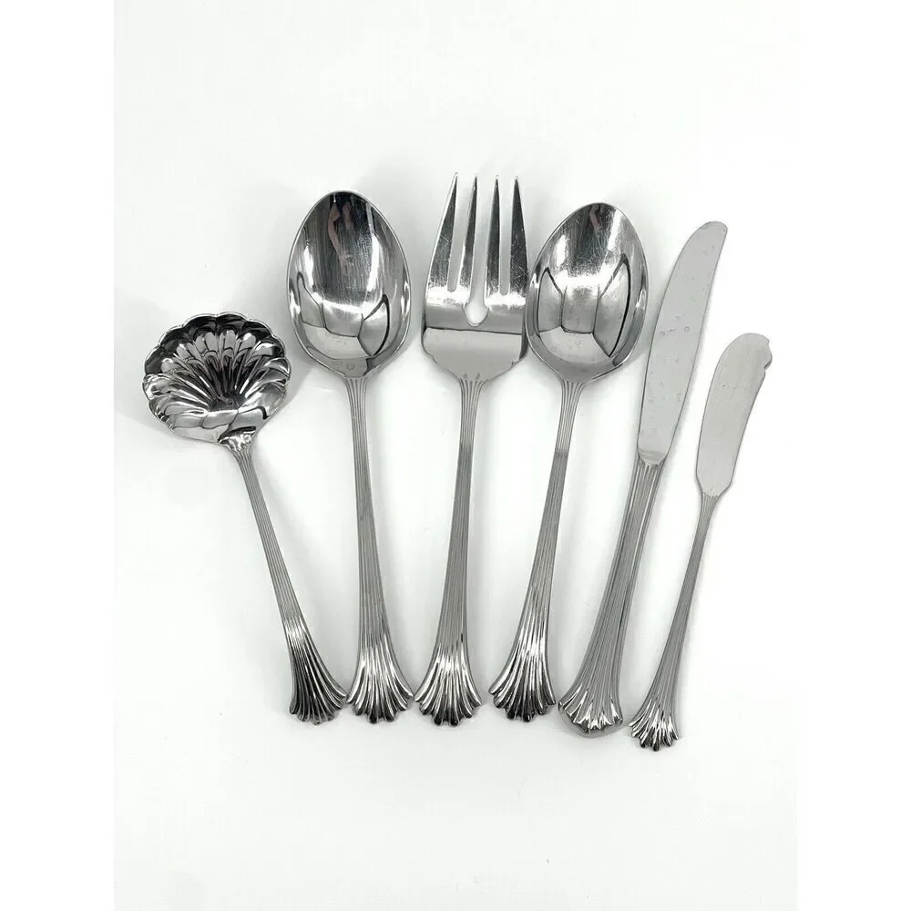 International Silver Tiara Serving Spoons Ladle Meat Fork Dinner Butter Knife